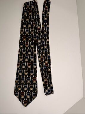 Vintage UNICEF Renaissance Style Throne Chair Silk Neck Tie Made By Salant Group
